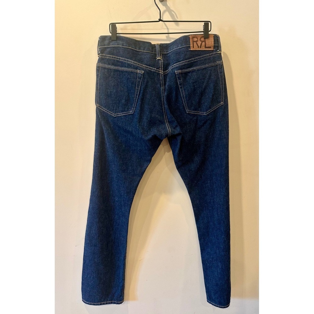 RRL Double RL NWOT Jeans Slim Fit Japan Woven Selvedge M Sz 34x32 Dark Wash $395